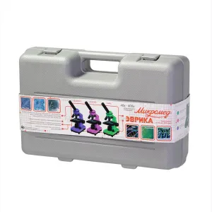 Микроскоп Микромед «Эврика» 40х–400х, аметист, в кейсе, изображение 4