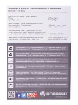 Метеостанция Bresser MyTime Travel Alarm Clock, изображение 12