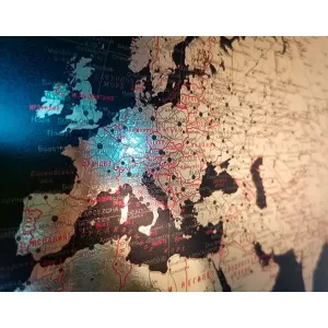 Карта мира политическая GOLD, интерьерная, настенная, изображение 2