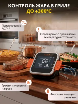 Термометр для мяса Levenhuk Wezzer Grill BT20, изображение 21