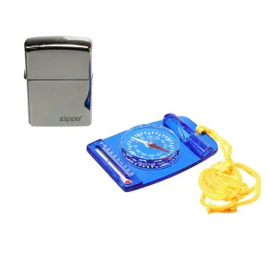 Компас DC35-2, с термометром, свистком и шнурком, изображение 2