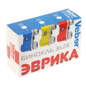 Бинокль детский Veber «Эврика» 3х28, голубой, изображение 5