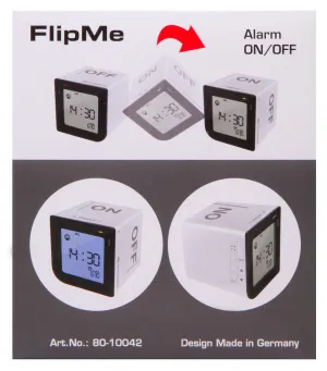 Часы настольные Bresser FlipMe Alarm Clock, серебристые, изображение 15