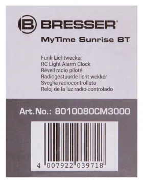 Радио с будильником и термометром Bresser MyTime Sunrise Bluetooth, черное, изображение 15